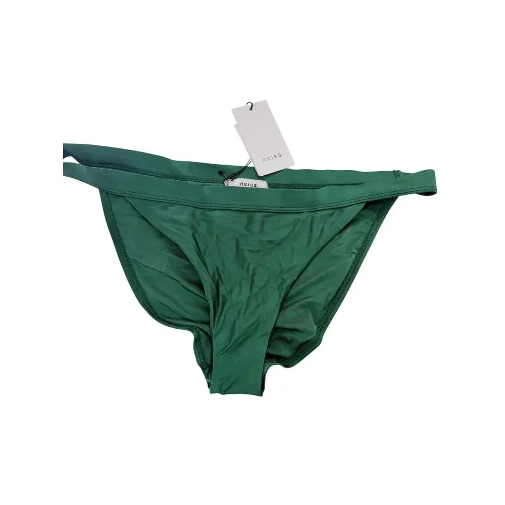 REISS Raquel Bikini Bottom Size L NEW Emerald Green $85 Swim Separates